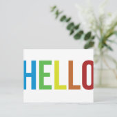 hallo regenboog briefkaart (Staand voorkant)