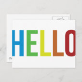 hallo regenboog briefkaart (Voorkant / Achterkant)