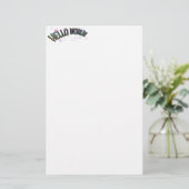  Hallo regenboog Briefpapier (Staand voorkant)