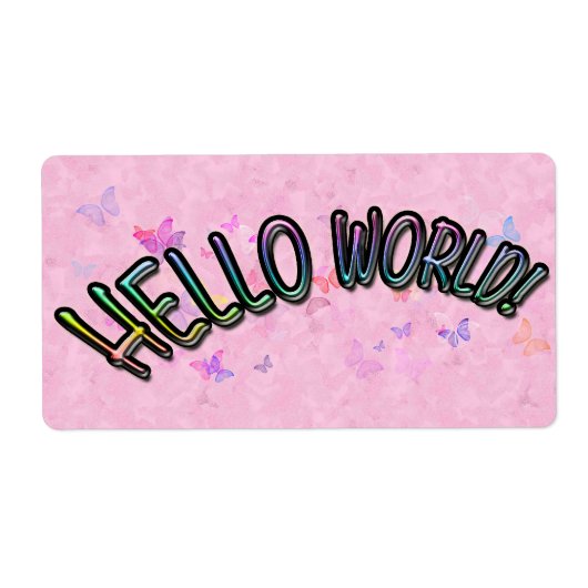 Hallo regenboog Etiket (Voorkant)