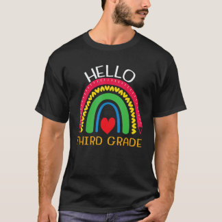 Hallo Regenboog Team Kinderen Leerkracht Derde Kla T-shirt