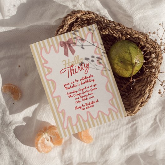 Hallo Retro 30e handgeschilderde boog Kaart