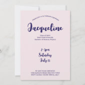 Hallo Retro Afstuderen 2025 Paarse Script Arch Fot Kaart (Achterkant)