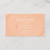 Hallo Retro Classy Coral Pink Peach Fuzz Visitekaartje (Achterkant)