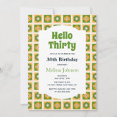 Hallo Retro Daisy Flower Checkered Kaart (Voorkant)