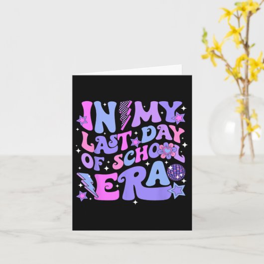 Hallo Retro Disco Groovy Kaart (Gele Bloem)