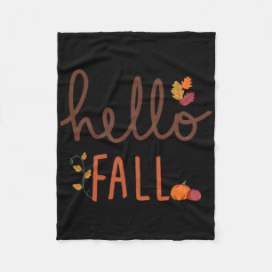 Hallo Retro Herfst Leopard Pumpard Herfstseizoen T Fleece Deken