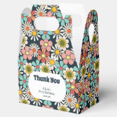 Hallo Retro Hippie Groovy Flower Bedankdoosjes (Geopend)