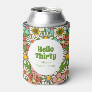 Hallo Retro Hippie Groovy Flower Blikjeskoeler