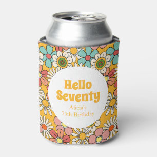 Hallo Retro Hippie Groovy Flower Blikjeskoeler