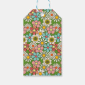 Hallo Retro Hippie Groovy Flower Cadeaulabel (Achterkant)
