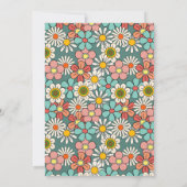 Hallo Retro Hippie Groovy Flower Kaart (Achterkant)