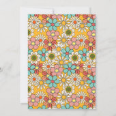 Hallo Retro Hippie Groovy Flower Kaart (Achterkant)