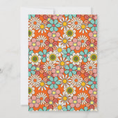 Hallo Retro Hippie Groovy Flower Kaart (Achterkant)