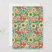 Hallo Retro Hippie Groovy Flower Kaart (Achterkant)