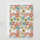 Hallo Retro Hippie Groovy Flower Kaart (Achterkant)