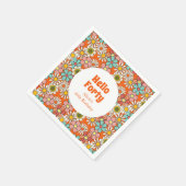 Hallo Retro Hippie Groovy Flower Servet (Hoek)