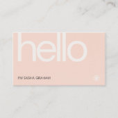 Hallo Retro Minimalist Visitekaartje (Voorkant)