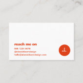 hallo Retro Modern Red en Roze Stylish Trendy Visitekaartje (Achterkant)