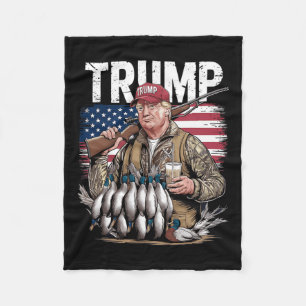 Hallo Retro Trump Jacht Eend Fleece Deken