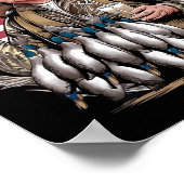 Hallo Retro Trump Jacht Eend Poster (Hoek)