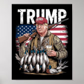 Hallo Retro Trump Jacht Eend Poster (Voorkant)