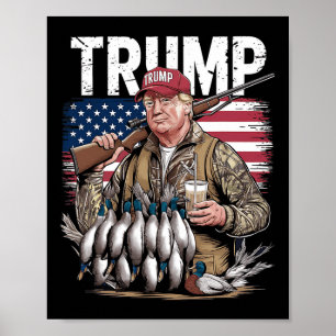 Hallo Retro Trump Jacht Eend Poster