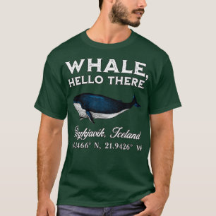 Hallo Reykjavik IJslandse walvis T-shirt