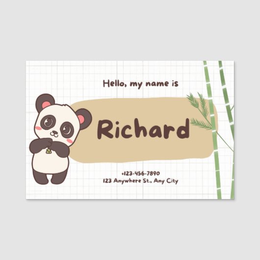 Hallo Richard Classic Name Tag (Voorkant)