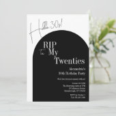HALLO RIP 20s 30s verjaardagsfeestje Kaart (Staand voorkant)