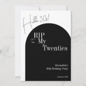 HALLO RIP 20s 30s verjaardagsfeestje Kaart (Achterkant)
