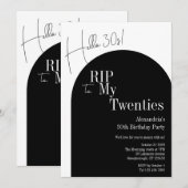 HALLO RIP 20s 30s verjaardagsfeestje Kaart (Voorkant / Achterkant)