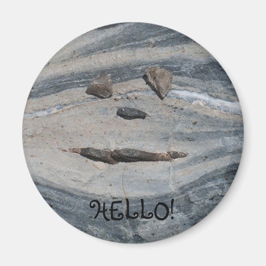 Hallo Rock Face zegt Magneet (Voorkant)