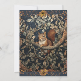 Hallo Rode eekhoorn in een boom Kaart