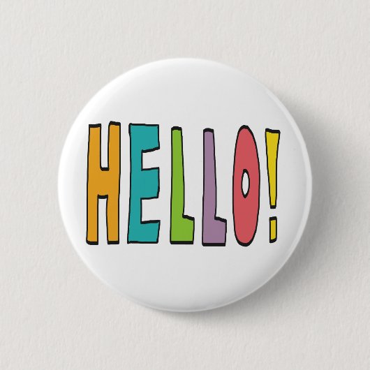 Hallo! Ronde Button 5,7 Cm (Voorkant)