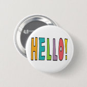 Hallo! Ronde Button 5,7 Cm (Voorkant /achterkant)