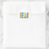 Hallo! Ronde Sticker (Tas)