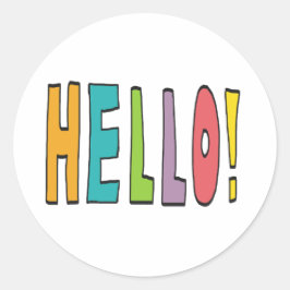 Hallo! Ronde Sticker