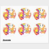 hallo! ronde sticker (Vel)
