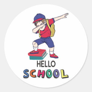 hallo ronde sticker