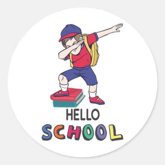 hallo ronde sticker (Voorkant)