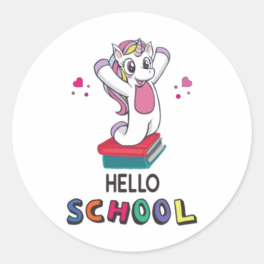 hallo ronde sticker (Voorkant)
