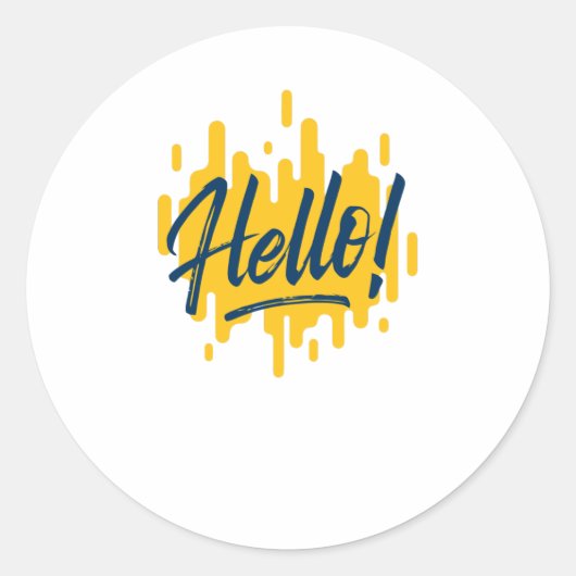hallo ronde sticker (Voorkant)