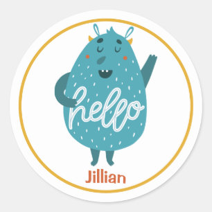 hallo ronde sticker