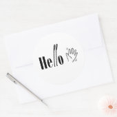 Hallo Ronde Sticker (Envelop)