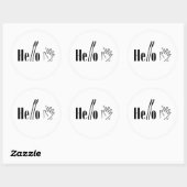 Hallo Ronde Sticker (Vel)
