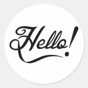hallo ronde sticker