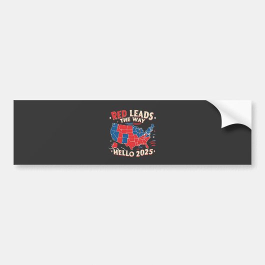 Hallo Rood leidt de weg Bumpersticker (Voorkant)