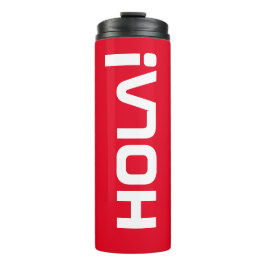 hallo! rood thermosbeker