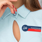 Hallo Rood Wit en Blauw Naamplaatje